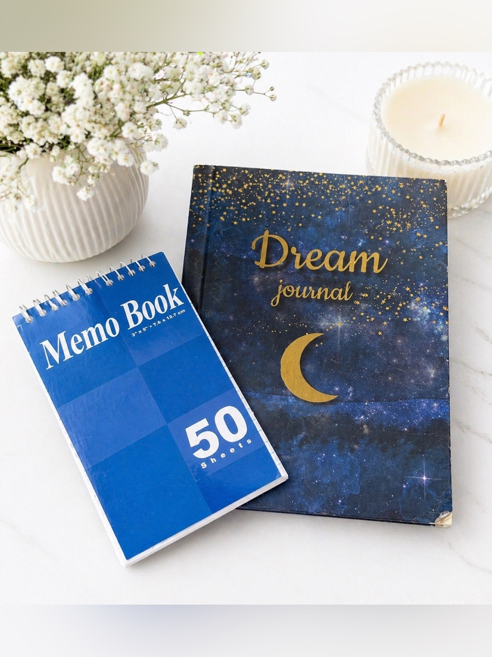 Dream Journal Notebook with Blue Memo Book NWT